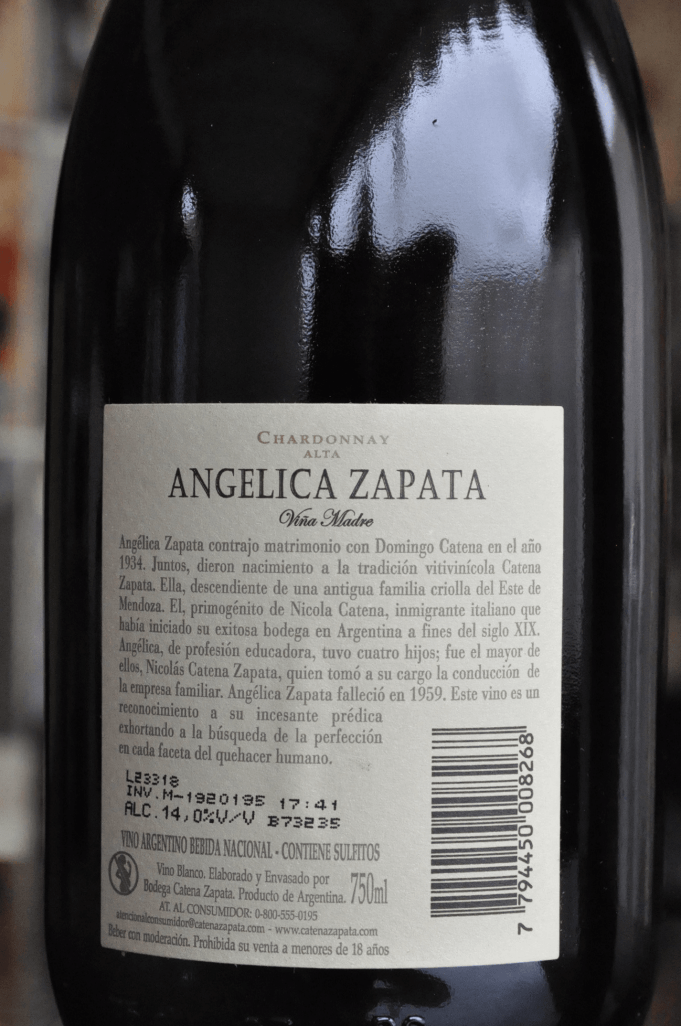 Angelica Zapata Chardonnay ALTA 2020 - BebaVino