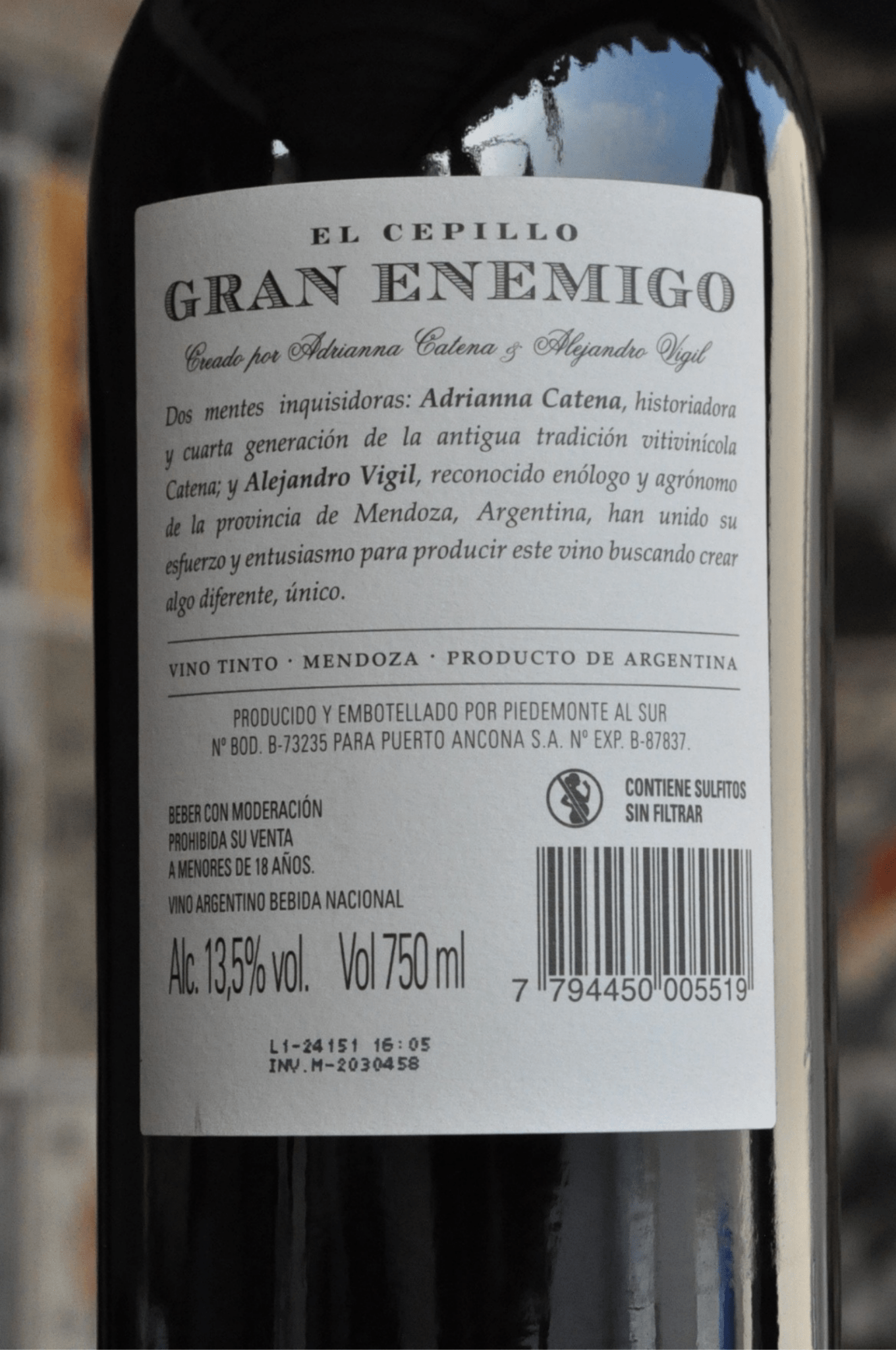 Gran Enemigo El Cepillo 2020 - BebaVino