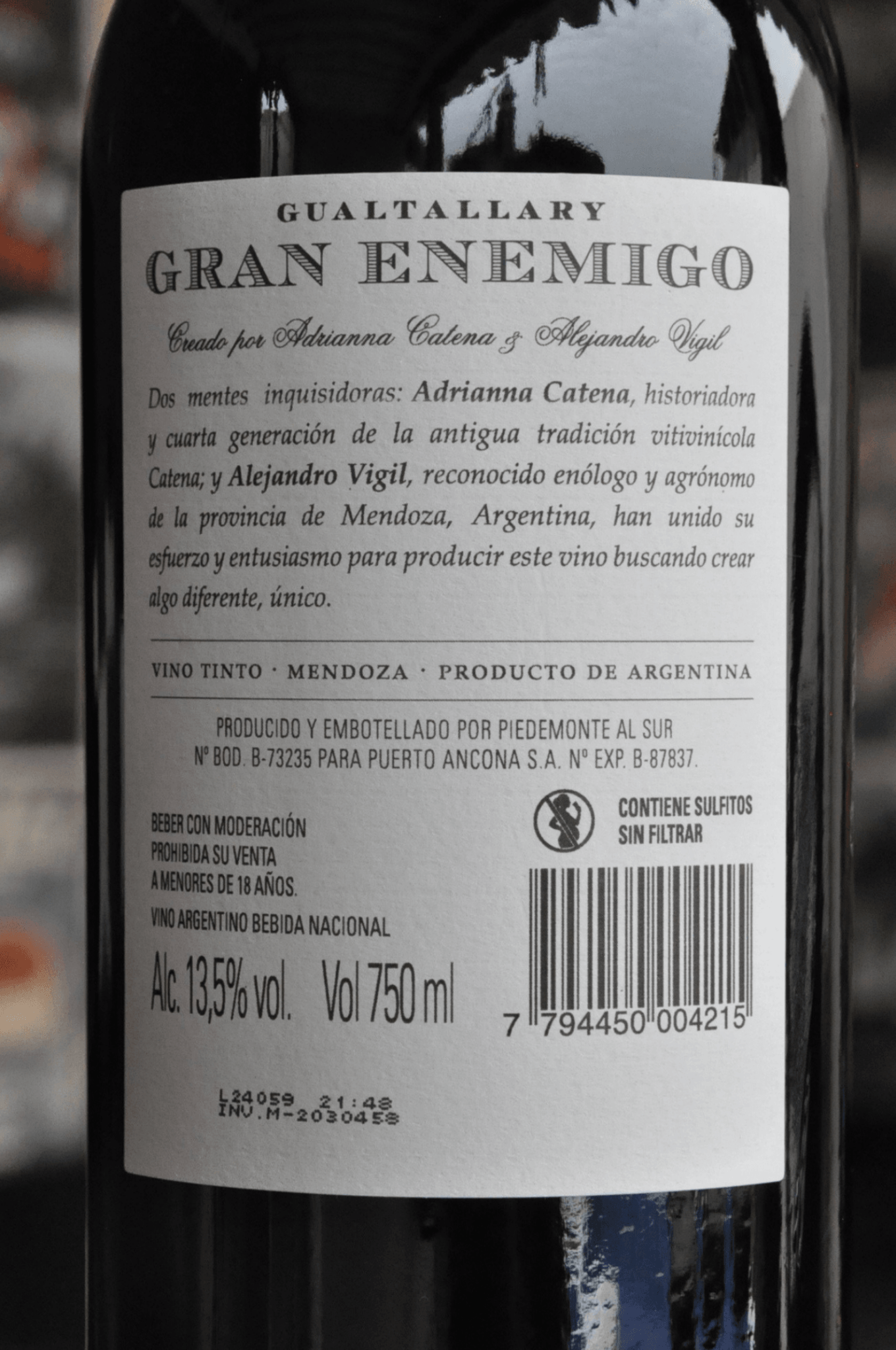 Gran Enemigo Gualtallary 2021 - BebaVino