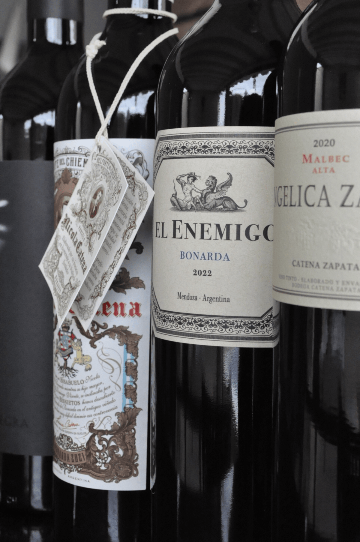 Kit 1 Angelica Zapata Malbec + 1 Nicola Bonarda + 1 Alma Negra + 1 El Enemigo Bonarda - BebaVino