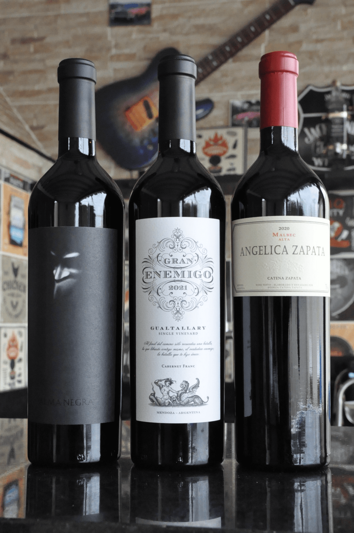 Kit 1 Gran Enemigo Gualtallary + 1 Alma Negra + 1 Angelica Zapata Malbec - BebaVino