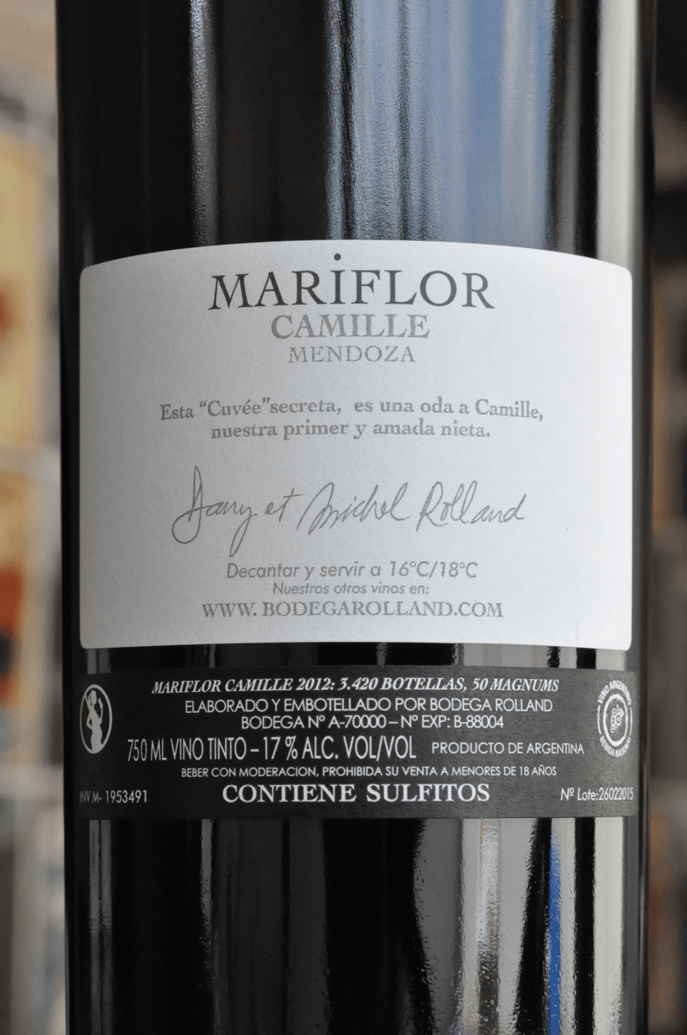 Mariflor Camile 2012 - BebaVino