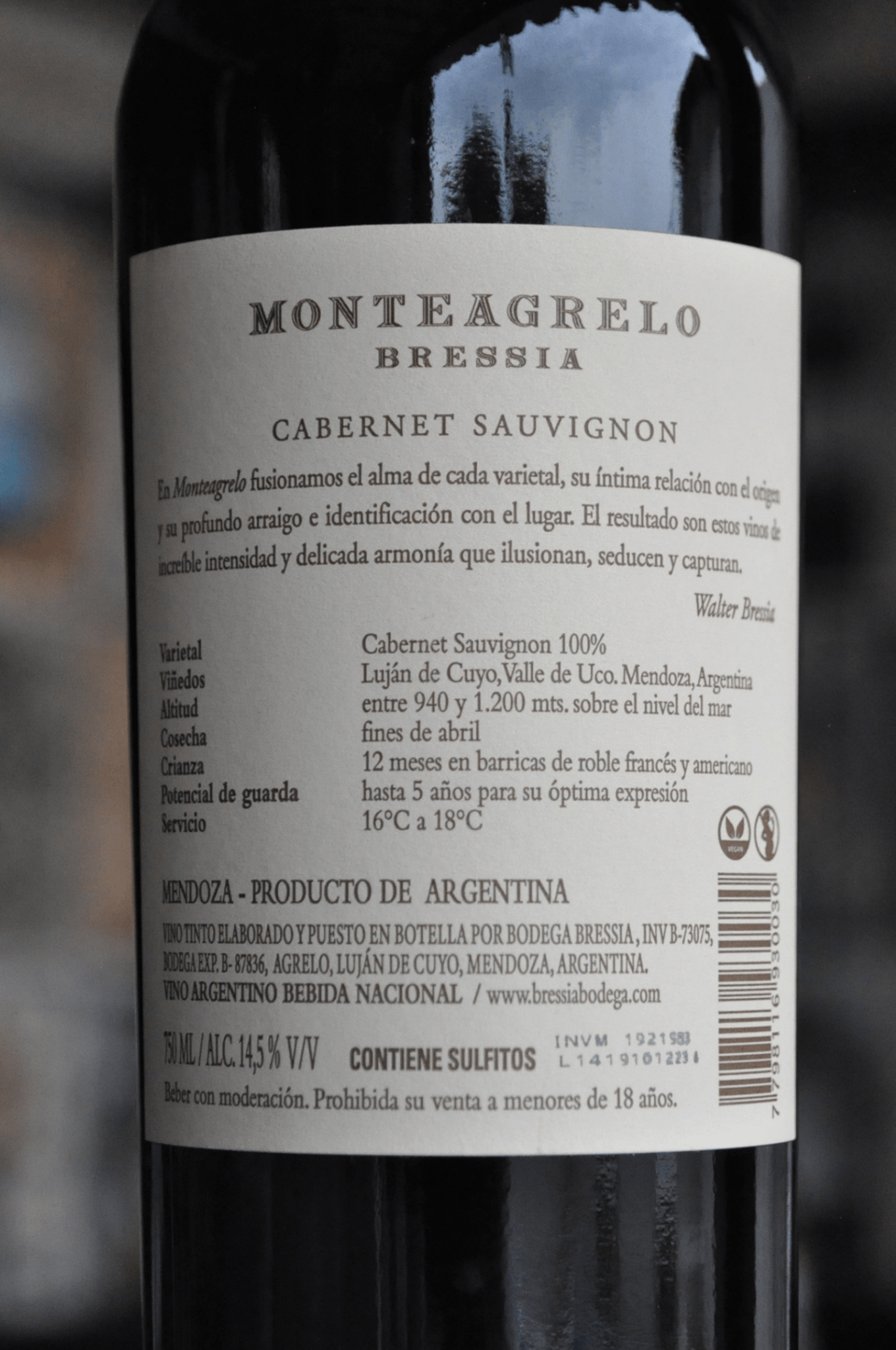 Monteagrelo Bressia Cabernet Sauvignon 2019 - BebaVino