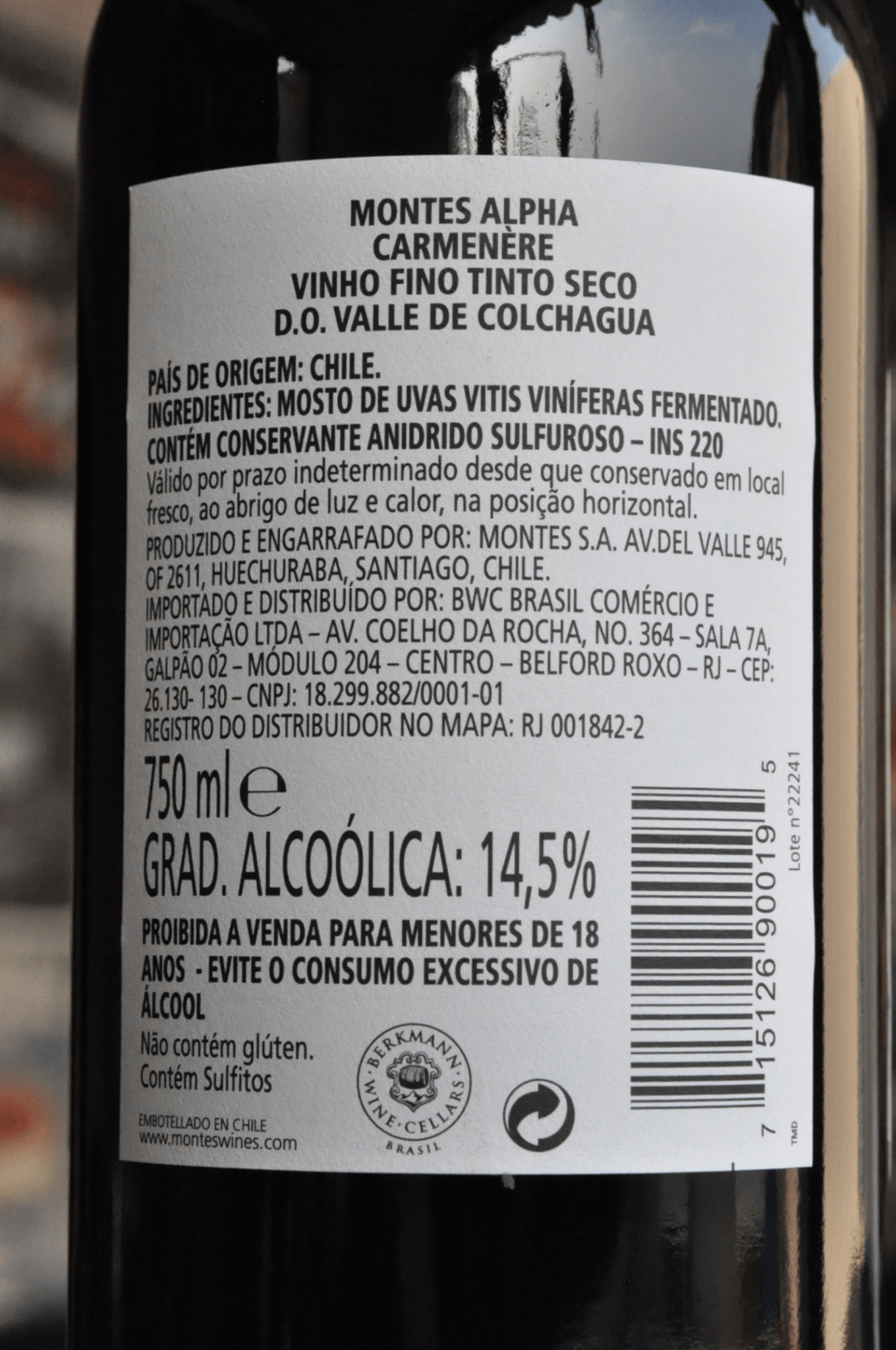 Montes Alpha Carmenere 2021 - BebaVino