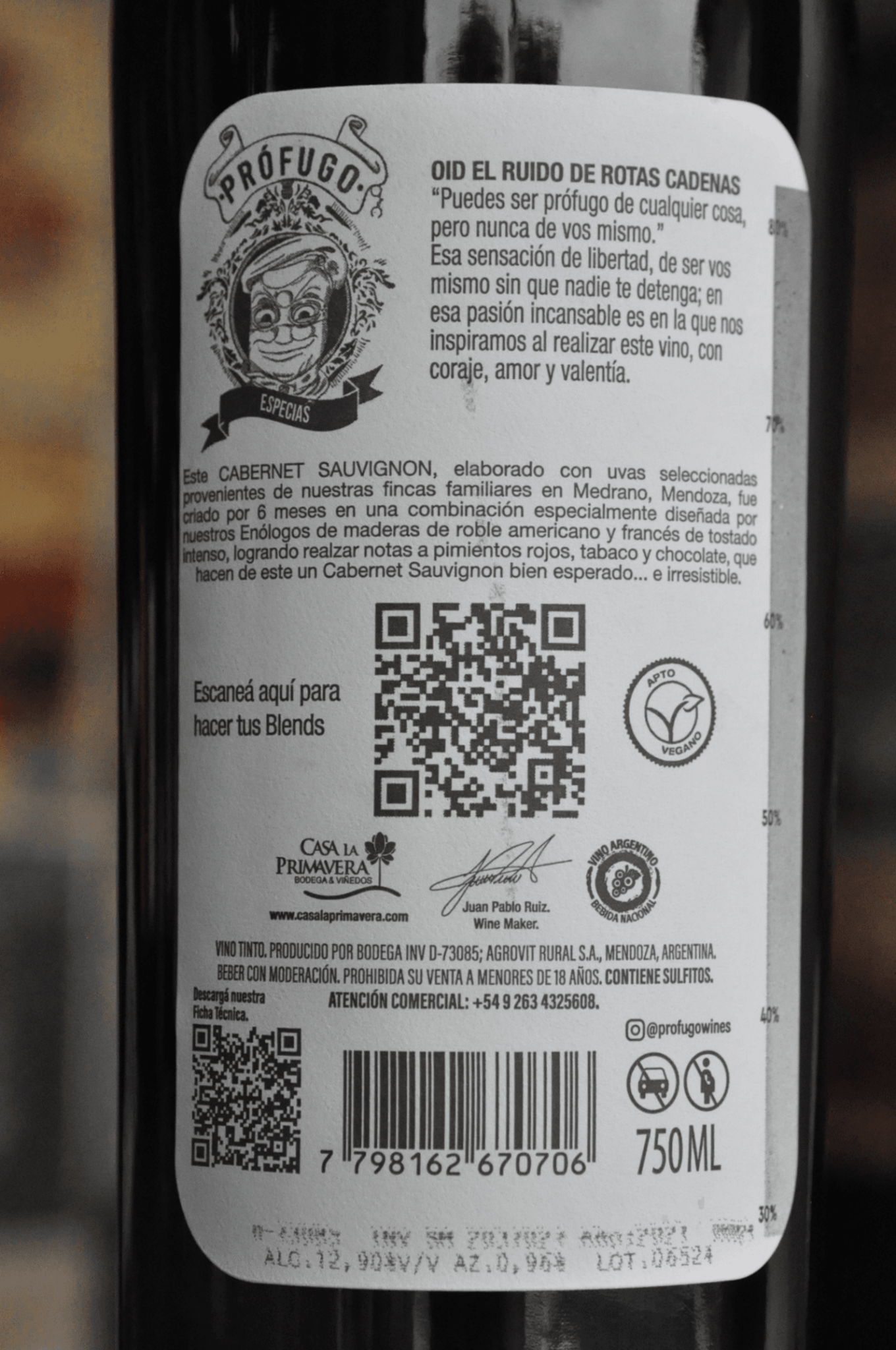 Prófugo Especias Cabernet Sauvignon - BebaVino