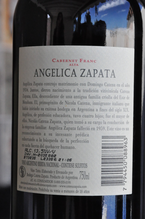 Angelica Zapata Cabernet Franc ALTA