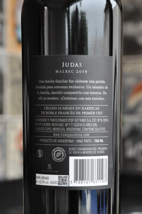 Judas Malbec 2019