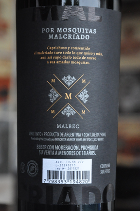 Mosquita Muerta Malcriado Malbec 2021