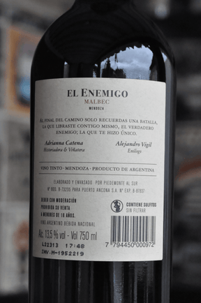 El Enemigo Malbec 2019 - BebaVino