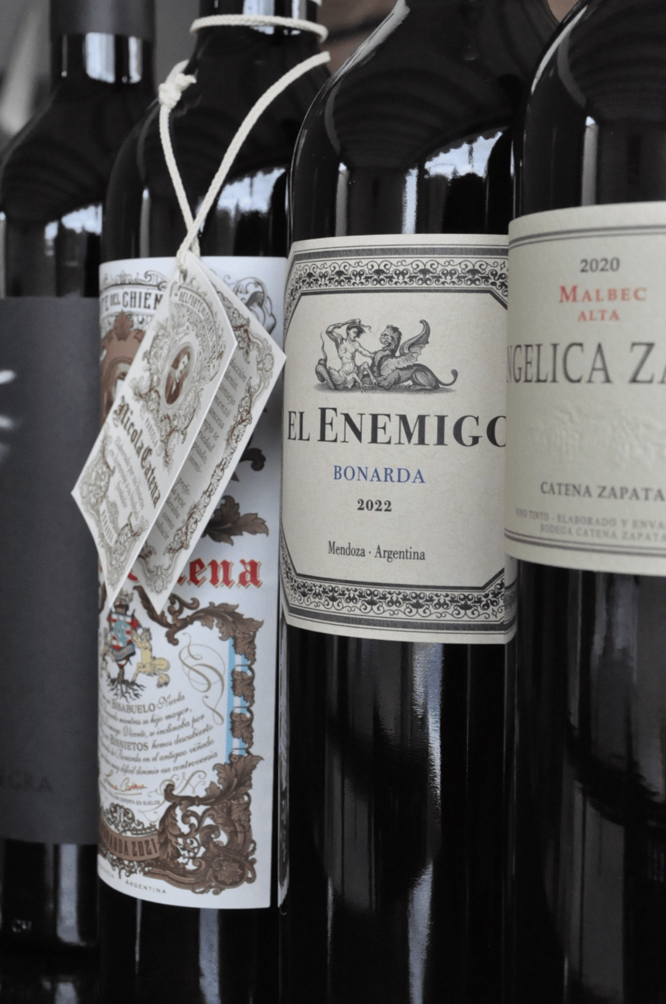 Kit 1 Angelica Zapata Malbec + 1 Nicola Bonarda + 1 Alma Negra + 1 El Enemigo Bonarda - BebaVino