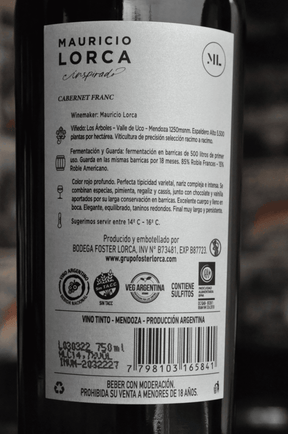 Mauricio Lorca Inspirado Cabernet Franc 2019 - BebaVino