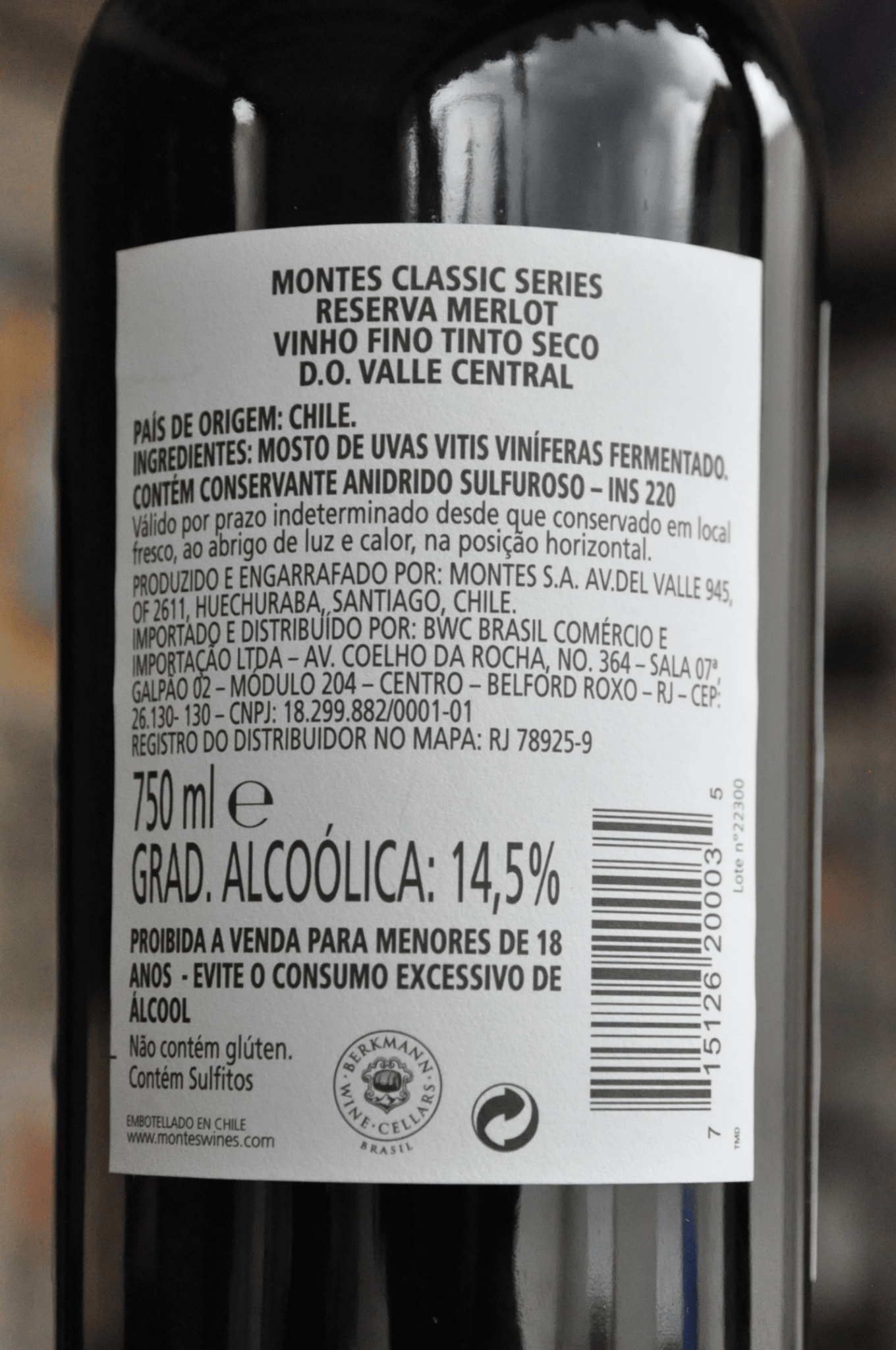 Montes Reserva Classic Series Merlot 2022 - BebaVino